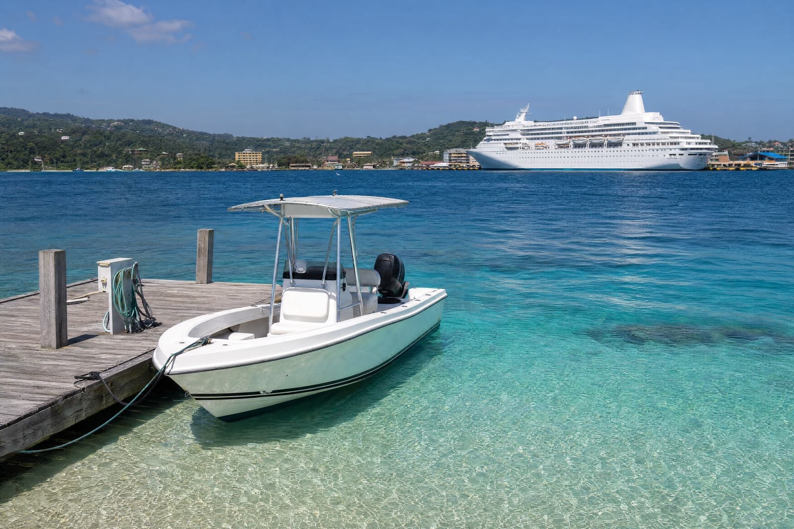 Turquoise water off Roatán